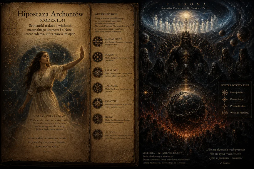 Hipostaza Archontów — strażnicy bram do nieba z Codex II.4 Nag Hammadi