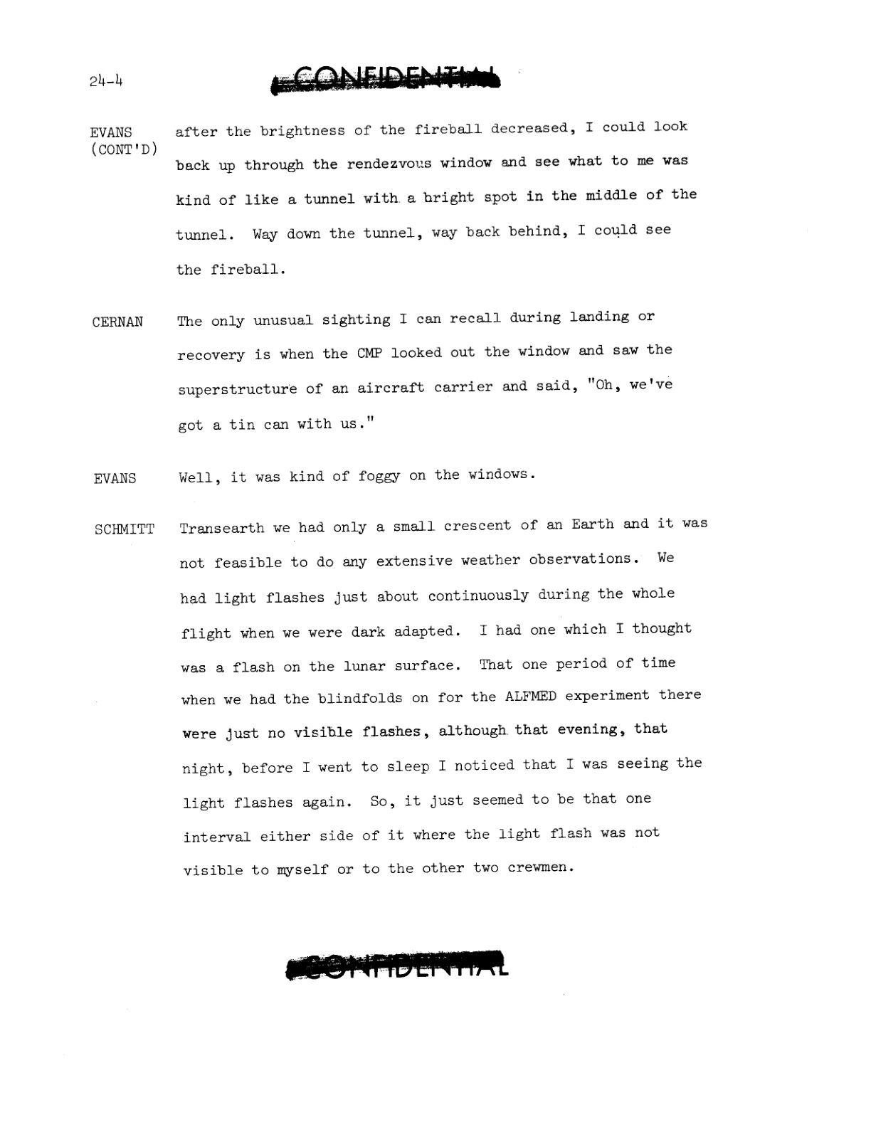 Debrief Apollo 17 - Evans, Cernan i Schmitt o błyskach