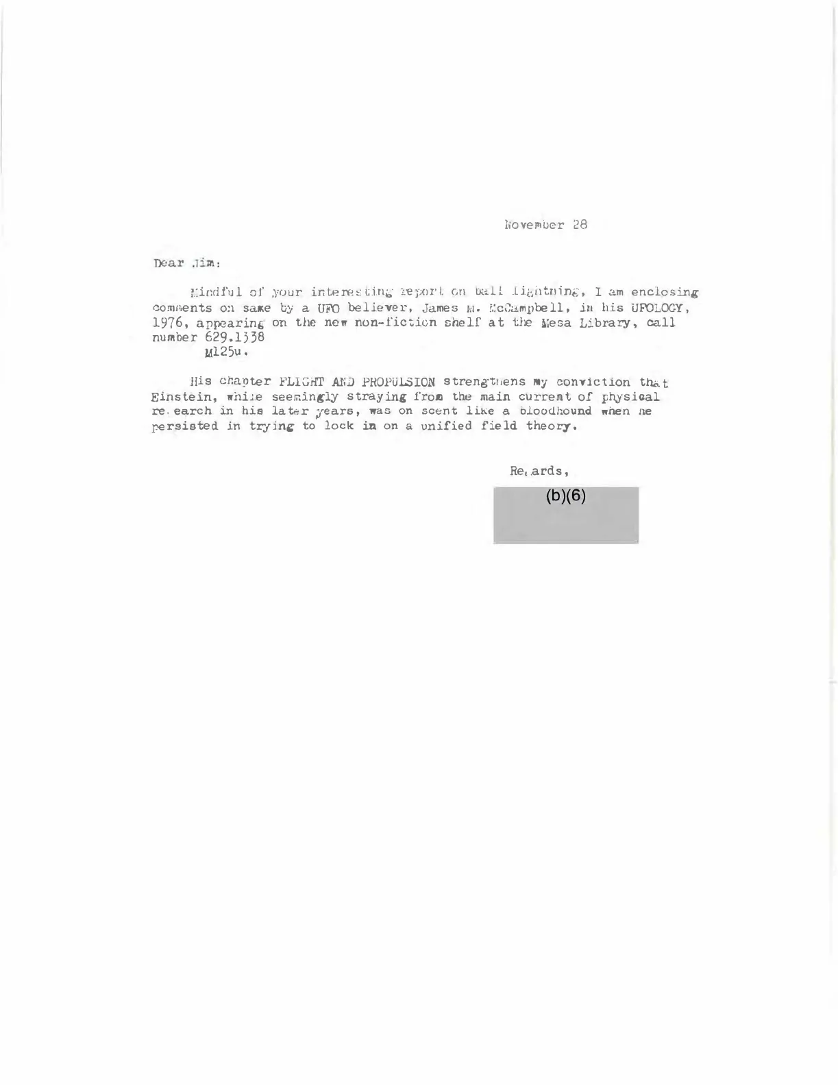 Komentarz o UFOLOGY McCampbella i teorii pola zunifikowanego Einsteina