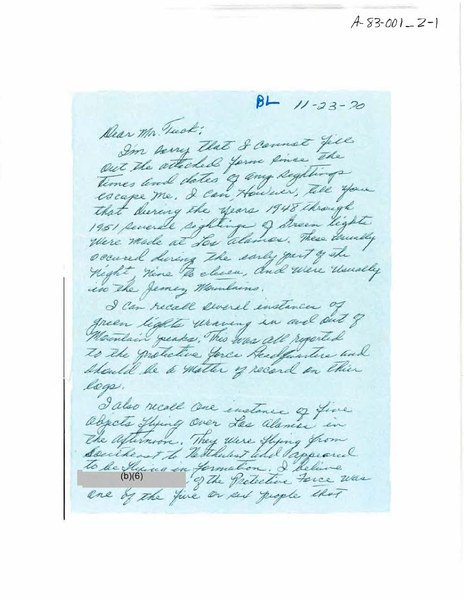 DOE — Korespondencja dr. Jamesa Tucka (Los Alamos), 1976