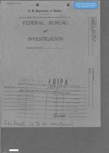 FBI - akta biura terenowego w Newark (1952-1967)