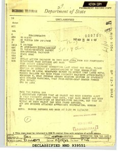 Dept. Stanu — depesza dyplomatyczna z Brazylii (14 listopada 1963)