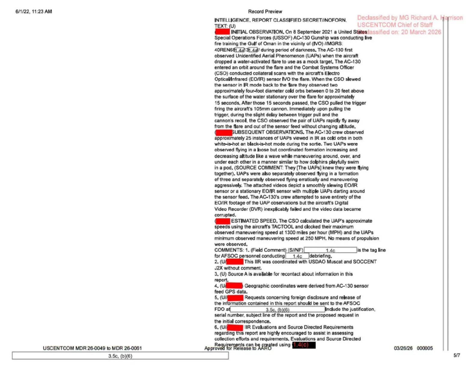 Strona 5 raportu IIR – pełny tekst depeszy