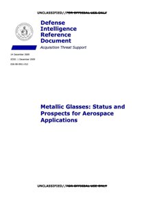 AAWSAP DIRD — Szkła metaliczne w zastosowaniach aerokosmicznych (XII 2009)