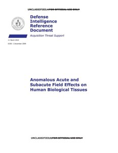 AAWSAP DIRD — Anomalne ostre i podostre oddziaływania pól na tkanki człowieka (III 2010)