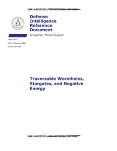 AAWSAP DIRD — Przechodnie tunele czasoprzestrzenne, gwiezdne wrota i energia ujemna (IV 2010)