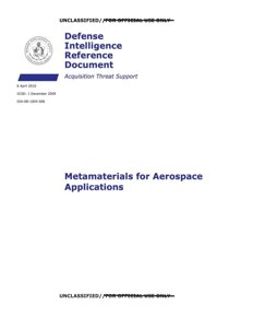 AAWSAP DIRD — Metamateriały w zastosowaniach aerokosmicznych (IV 2010)