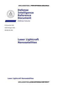 AAWSAP DIRD — Nanosatelity napędzane laserowo (Laser Lightcraft) (XI 2010)