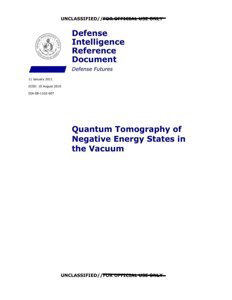 AAWSAP DIRD — Tomografia kwantowa stanów energii ujemnej w próżni (I 2011)