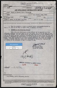 Raport wywiadu lotniczego: Włochy (1952)