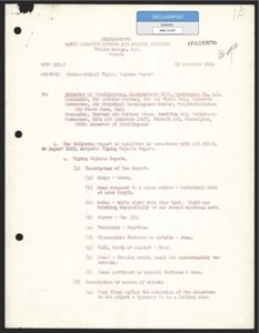 Raport o obiekcie latającym: Kanada (1953)